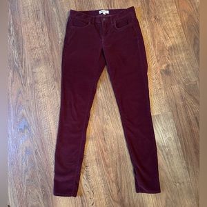 Madewell Maroon Corduroy Pants, size 27x32